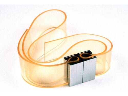 Riem van transparant PVC met aluminium gesp
