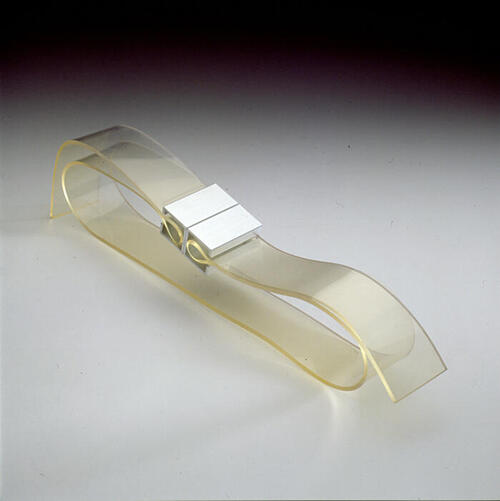Riem van transparant PVC met aluminium gesp