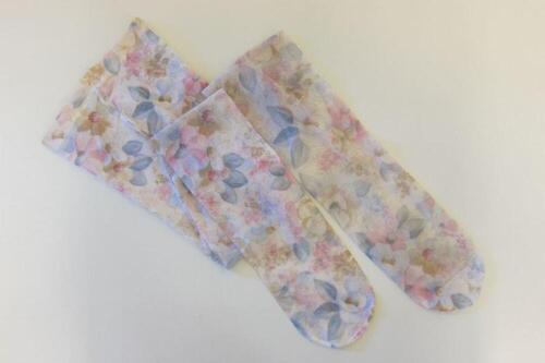 Panty in witte mousse tricot met bloemenmotief