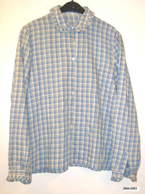 Blouse in geruite katoen