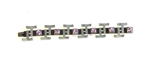 Armband met T-vormen en emaille