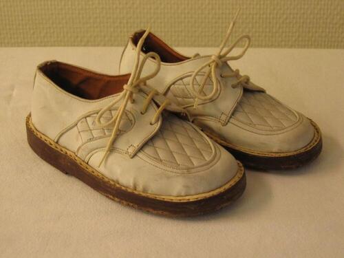 Schoenen in wit leer