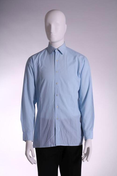 Hemd in licht blauw polyester