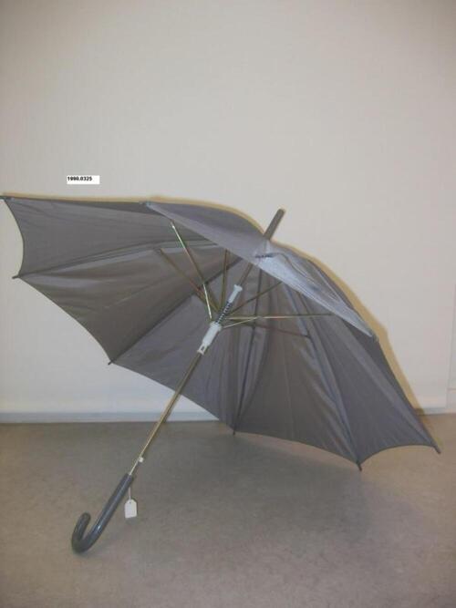 Paraplu in grijze nylon, metaal en plastic