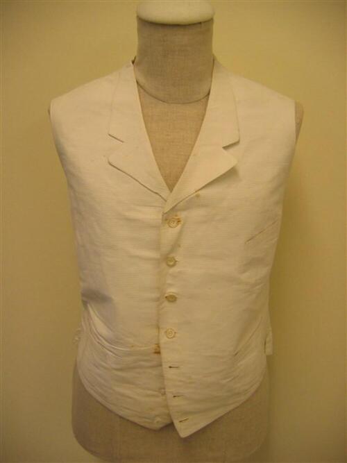 Mannengilet in wit katoen