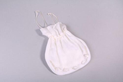 Handtas met bloemversiering in wit organza