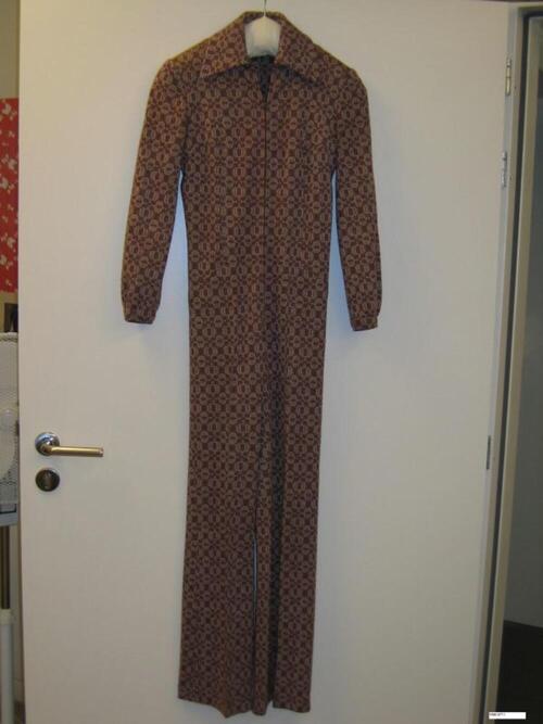 Jumpsuit in synthetische stof met ornamenteel motief