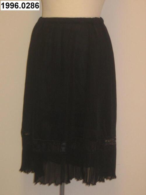 Onderrok in zwart nylon