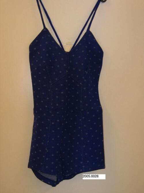 Badpak in felblauwe tricot