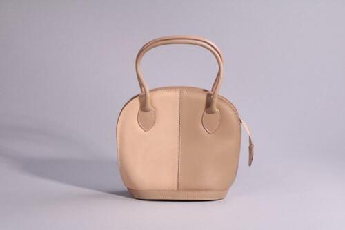 Handtas in bruin-beige imitatieleer