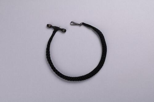 Horlogeketting in zwart, gevlochten lint