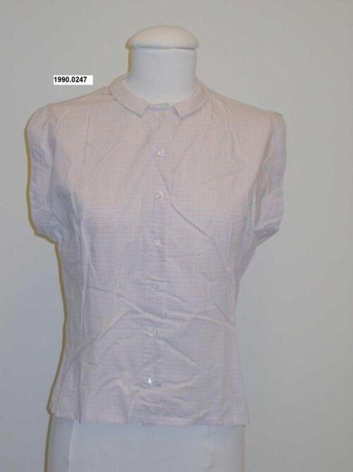 Blouse geruite katoen
