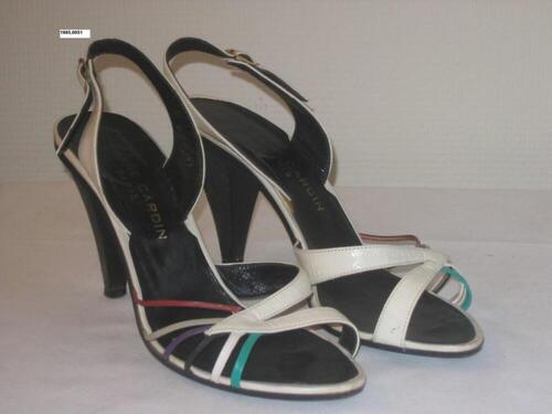 Sandalen in witte plastic met kleurig detail