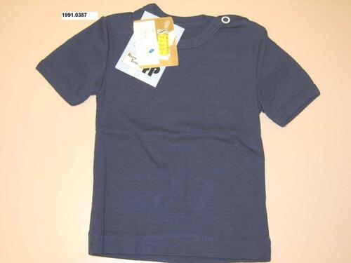 T-shirt in donkerblauwe tricot