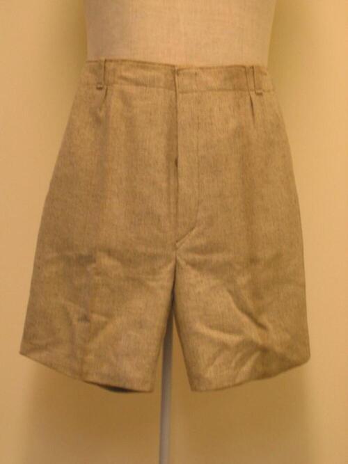Korte broek in beige wol
