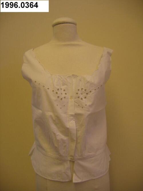 Cache-corset in wit katoen