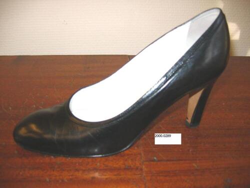 Pumps in zwart leer