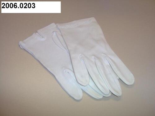 Handschoenen in effen wit synthetisch materiaal