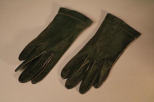 Handschoenen in groen leer
