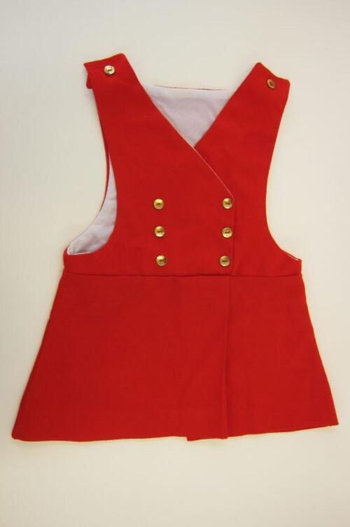 Overgooier in rode gabardine
