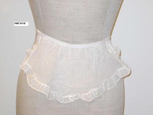 Kleine schort in witte organza