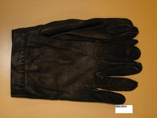 Handschoenen in zwart leer
