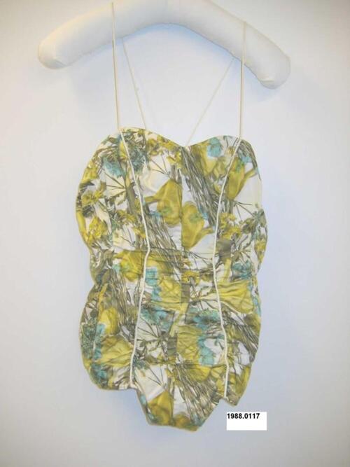 Katoenen badpak met grote bloemen