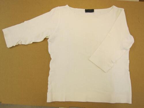 Trui in witte viscose en lycra