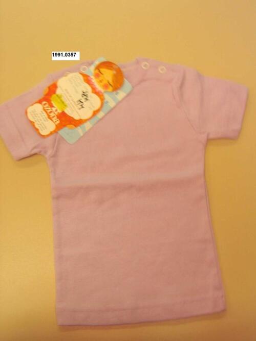 T-shirt in lila tricot met korte mouwen