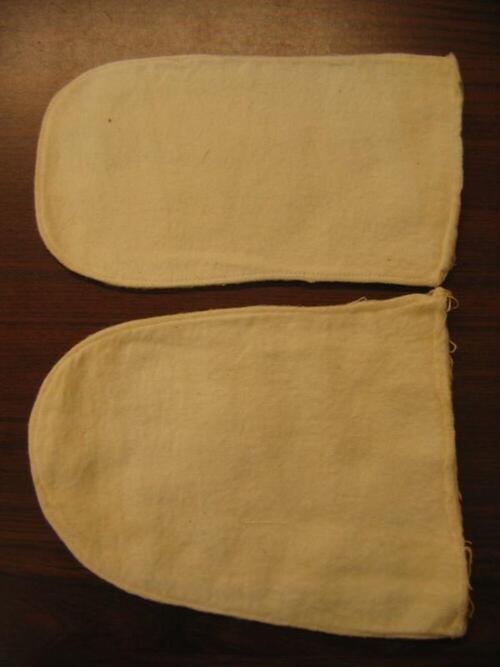 Handschoenen in ecrukleurig flanel