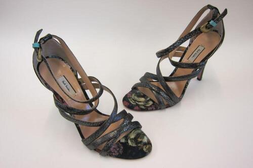 Hoge sandalen met bloemenprint