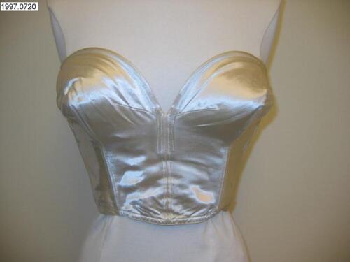 Bustier in ecrukleurig satijn