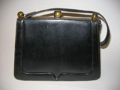 Handtas in zwart leer
