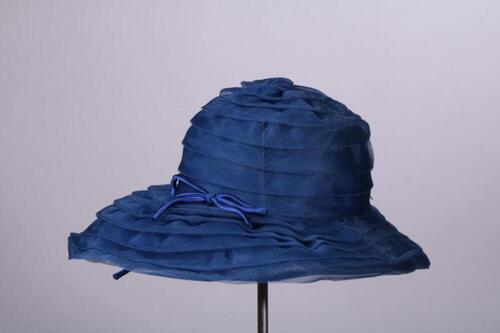 Hoed in blauwe nylon
