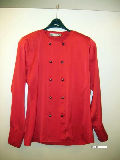 Blouse in rode polyester