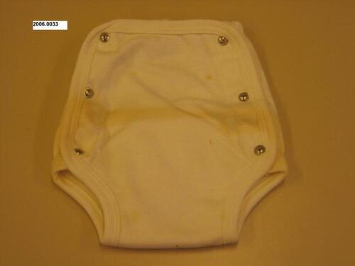 Luierbroek in witte interlock