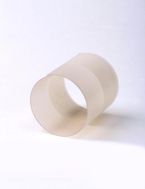 gevouwen vloeipapier, gelamineerd in PVC, 1977