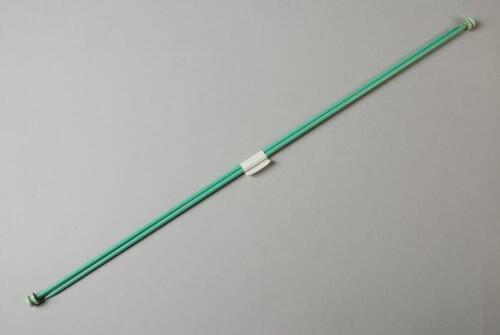 Paar breinaalden van groen kunststof "Imra-stabil 3 1/2"