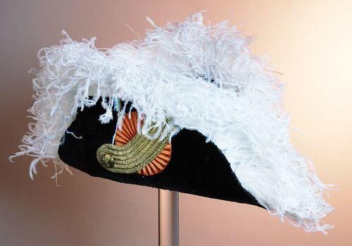 Bicorne van zwart haarvilt