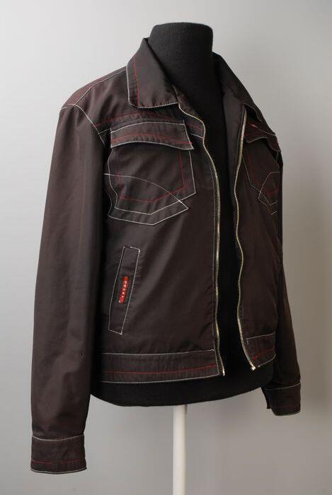 Donkerblauwe jas, merk Prada, maat L