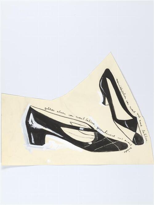 Modetekening van twee schoenen
