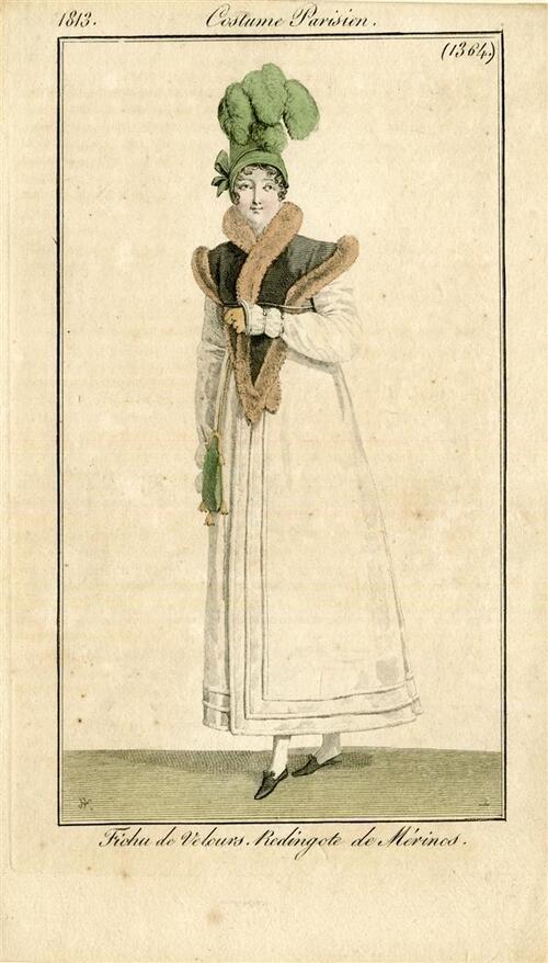Costume Parisien 'Fichu de Velours. Redingote de Mérinos'