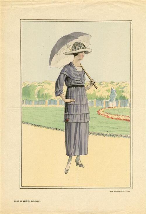 Robe de crépon de coton