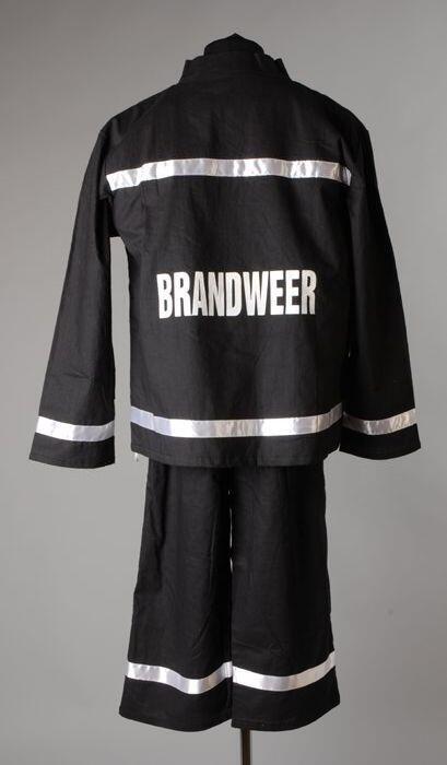 Zwart kinder-brandweerpak