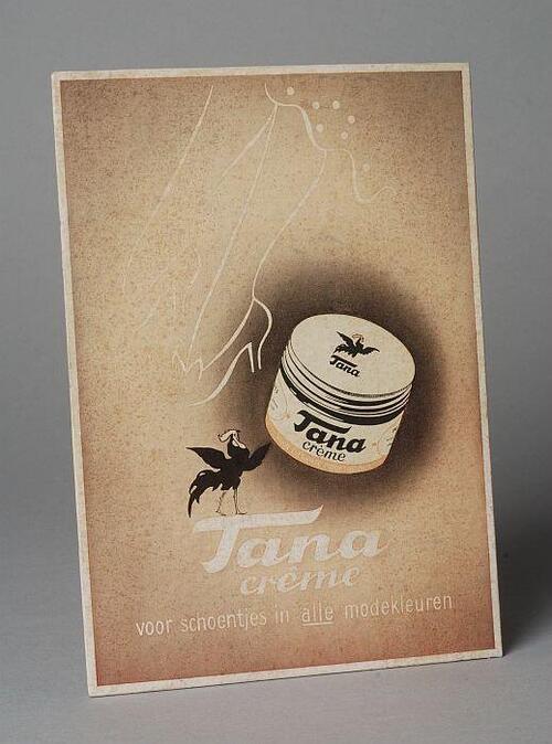 Reclamebord met "TANA crême"