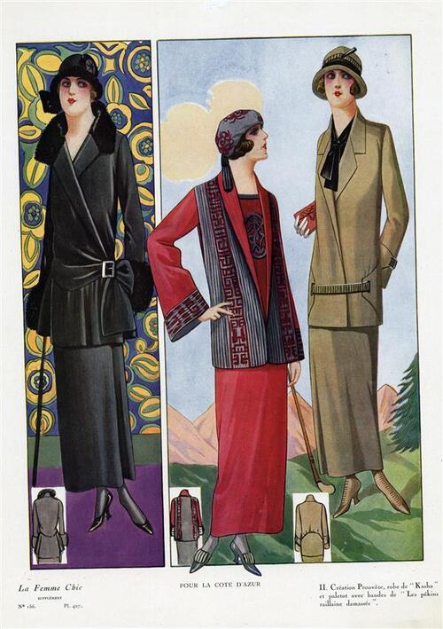 La Femme Chic, Pour la Cote d'Azur; Création Prouvèze