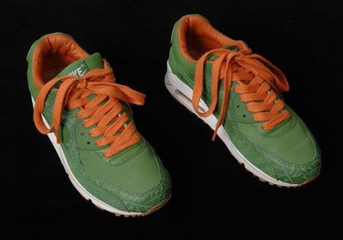 Paar groene sportschoenen Patta x Nike Air Max 90 'Homegrown'