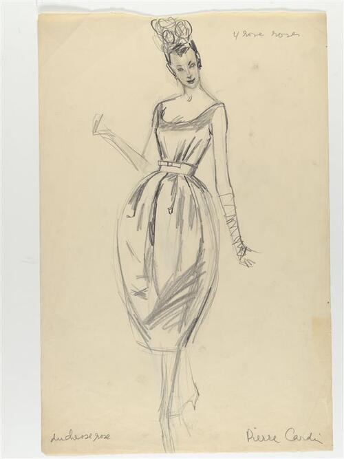 Croquis, coktailjurk van Cardin