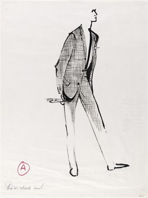 'Black and white cheched suit'