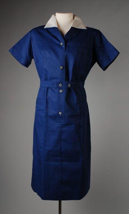 Donkerblauwe jurk, uniform Maasoord